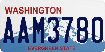 WA license plate AAM3780