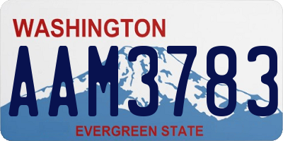 WA license plate AAM3783
