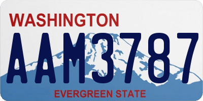 WA license plate AAM3787