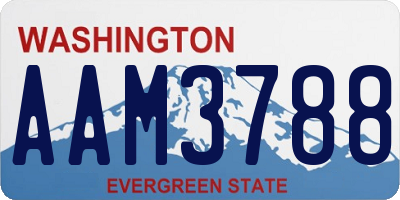 WA license plate AAM3788