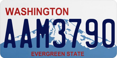 WA license plate AAM3790