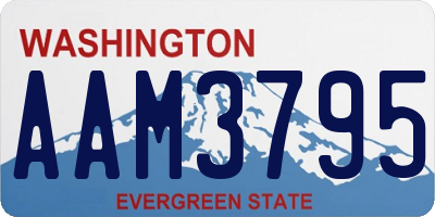 WA license plate AAM3795