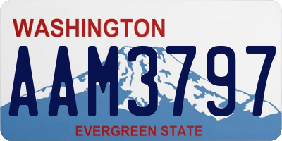 WA license plate AAM3797