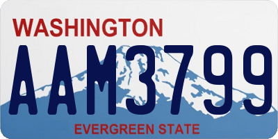 WA license plate AAM3799