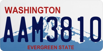 WA license plate AAM3810