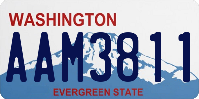 WA license plate AAM3811