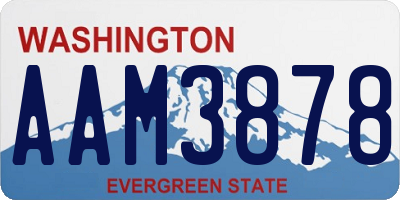 WA license plate AAM3878