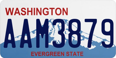 WA license plate AAM3879