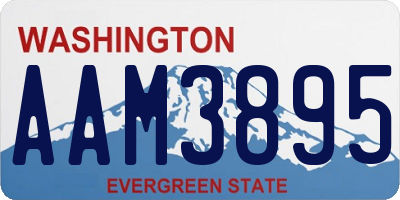 WA license plate AAM3895