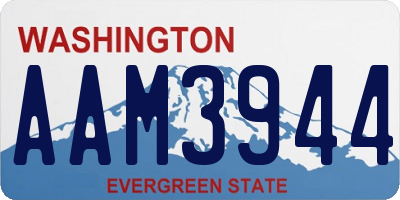 WA license plate AAM3944
