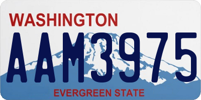 WA license plate AAM3975