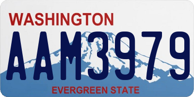 WA license plate AAM3979