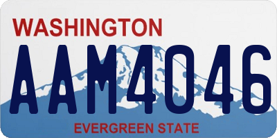 WA license plate AAM4046