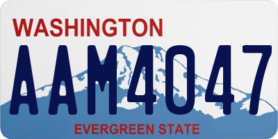 WA license plate AAM4047