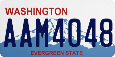 WA license plate AAM4048