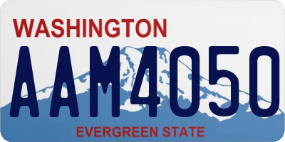 WA license plate AAM4050