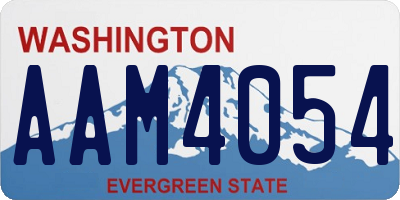WA license plate AAM4054