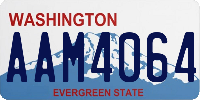 WA license plate AAM4064