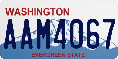 WA license plate AAM4067