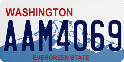 WA license plate AAM4069