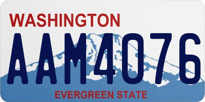 WA license plate AAM4076