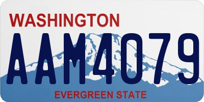 WA license plate AAM4079