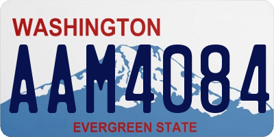 WA license plate AAM4084