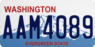WA license plate AAM4089