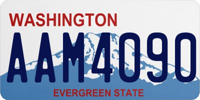 WA license plate AAM4090