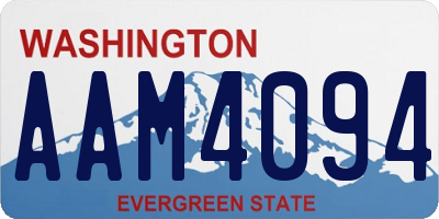 WA license plate AAM4094