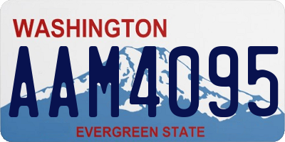 WA license plate AAM4095