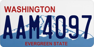 WA license plate AAM4097