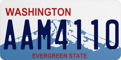 WA license plate AAM4110