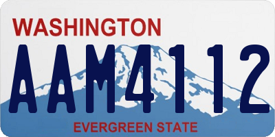 WA license plate AAM4112