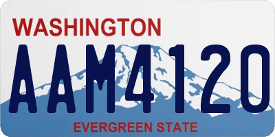 WA license plate AAM4120