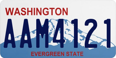 WA license plate AAM4121