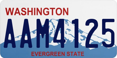 WA license plate AAM4125