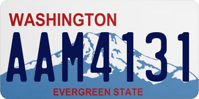 WA license plate AAM4131