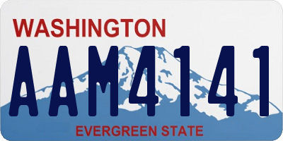 WA license plate AAM4141
