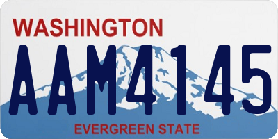 WA license plate AAM4145