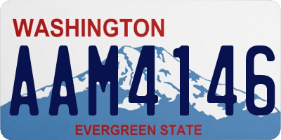 WA license plate AAM4146
