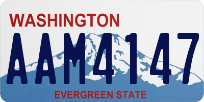 WA license plate AAM4147