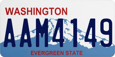 WA license plate AAM4149