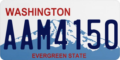 WA license plate AAM4150