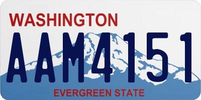 WA license plate AAM4151