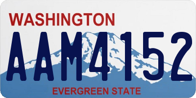 WA license plate AAM4152