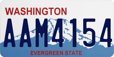 WA license plate AAM4154