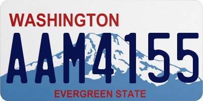WA license plate AAM4155