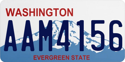 WA license plate AAM4156