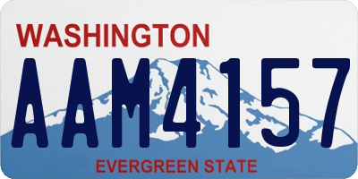 WA license plate AAM4157